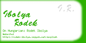 ibolya rodek business card